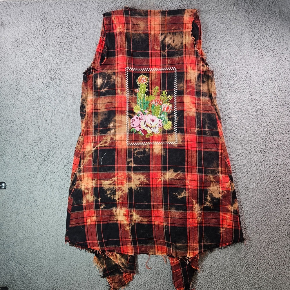 NEW Savannah Jane Duster Vest Medium Embroidered Southwestern Grunge Boho NWOT